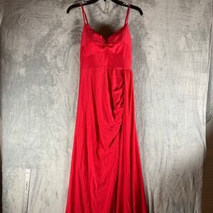 Next Up Bloomingdales Scarlet Red Sleeveless Maxi Dress 9/10 Strappy‎ Babydoll